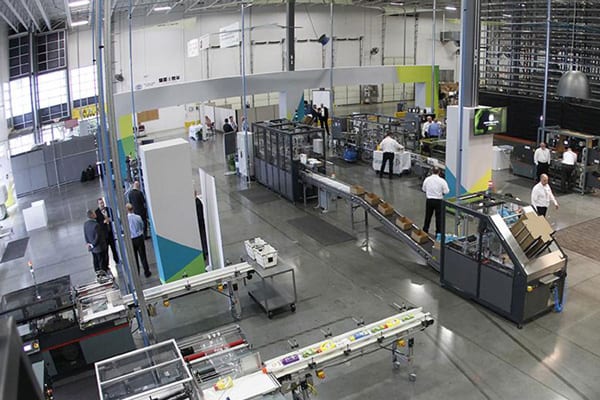 Industrial workers on the job in a factory