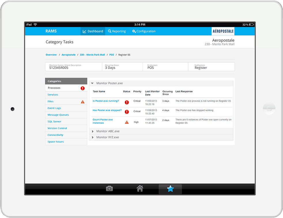 Task List View - Epicor iPad Design