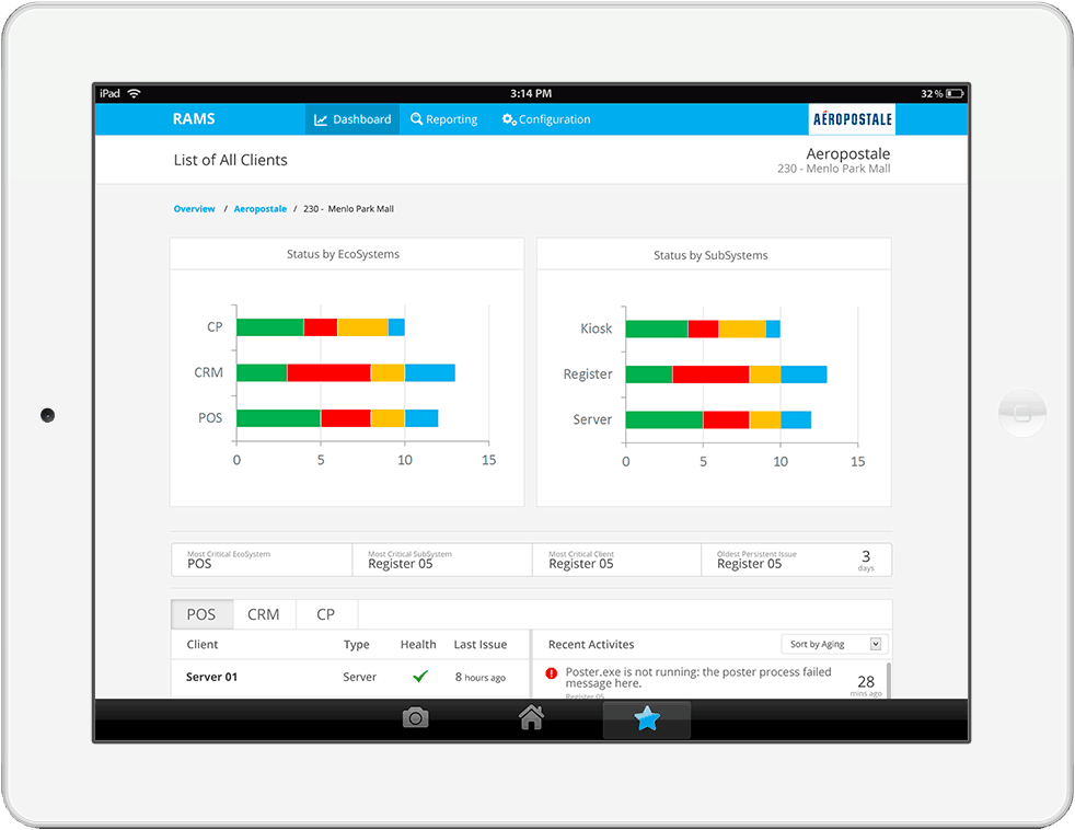 Client List View - Epicor iPad Design